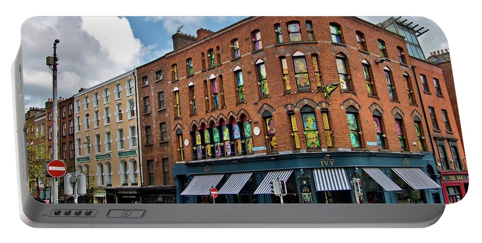 The Ivy Portable Battery Charger featuring the photograph The Ivy in downtown Dublin by Marisa Geraghty Photography