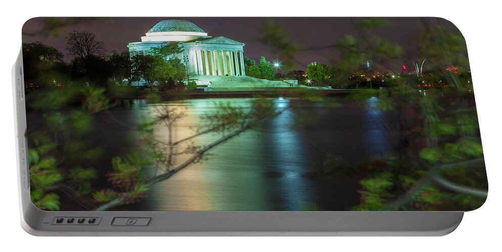 City Portable Battery Charger featuring the photograph The Jefferson Memorial by Jonathan Nguyen