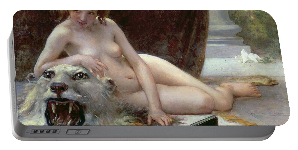 Nude Portable Battery Charger featuring the painting The Jewel Case by Guillaume Seignac