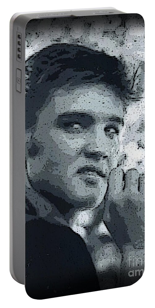 Elvis Portable Battery Charger featuring the photograph The King Rocks On XII by Al Bourassa