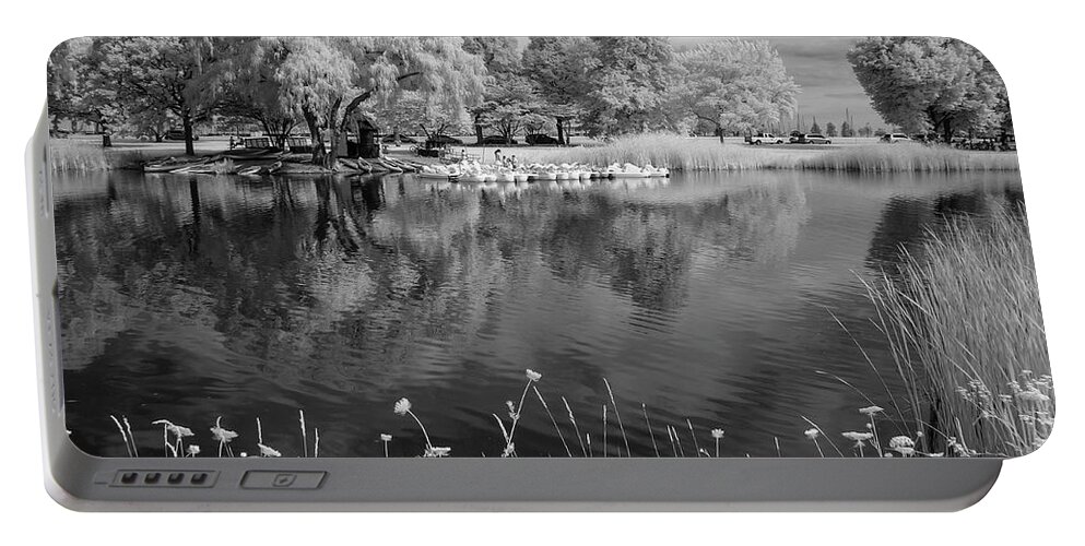 Infrared Portable Battery Charger featuring the photograph The Lagoon #1 by John Roach
