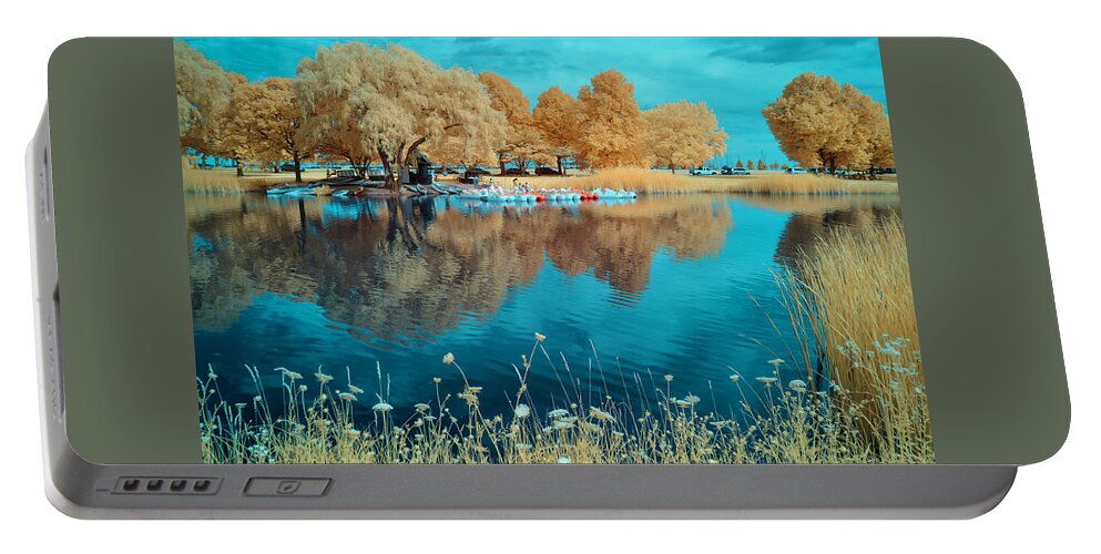 Infrared Portable Battery Charger featuring the photograph The Lagoon - 2 by John Roach