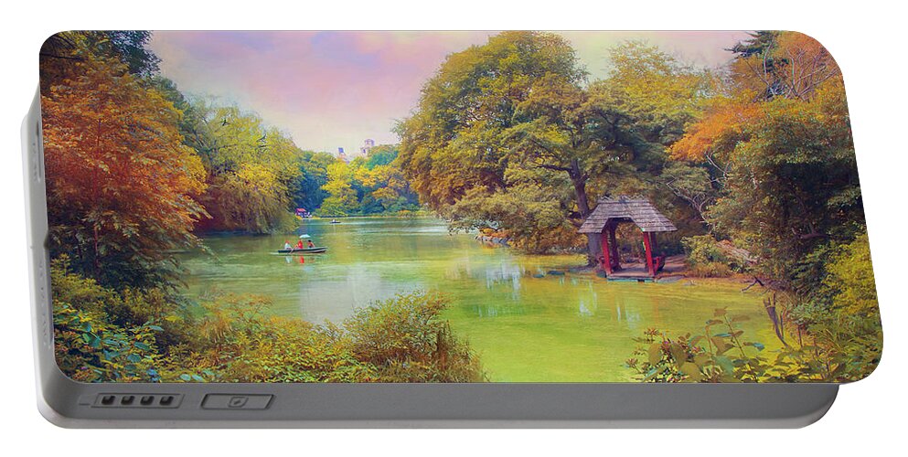 Lake Portable Battery Charger featuring the photograph The Lake by John Rivera