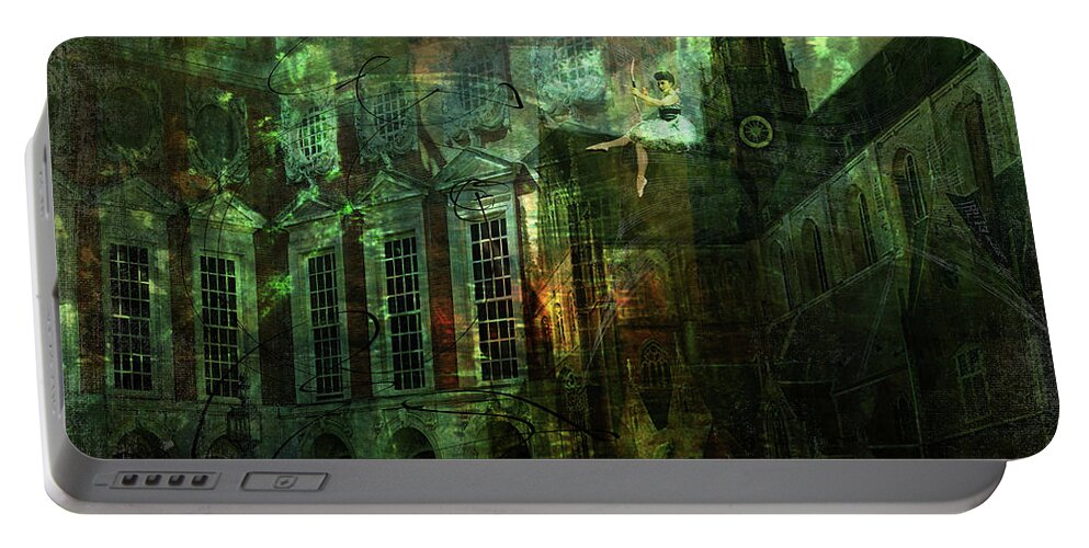 Nickyjameson Portable Battery Charger featuring the digital art The Landing by Nicky Jameson