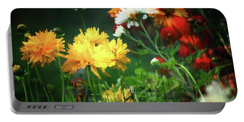 Flowers Portable Battery Charger featuring the photograph The Last Of The Autumn Flowers by Jeff Townsend