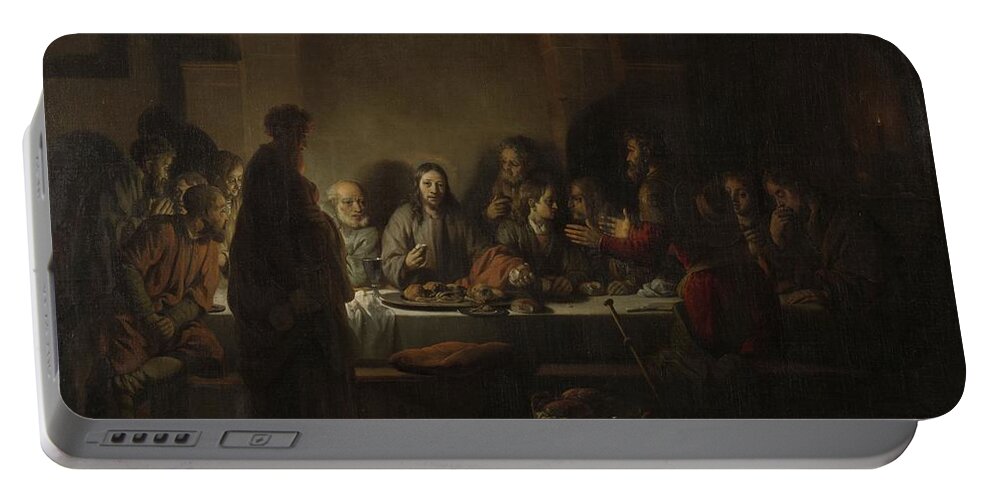 Old Testament Portable Battery Charger featuring the painting The Last Supper by Vincent Monozlay
