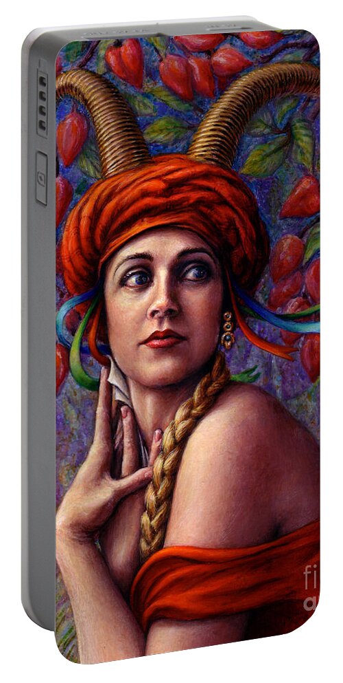 Woman Portable Battery Charger featuring the painting The Letter by Jane Bucci