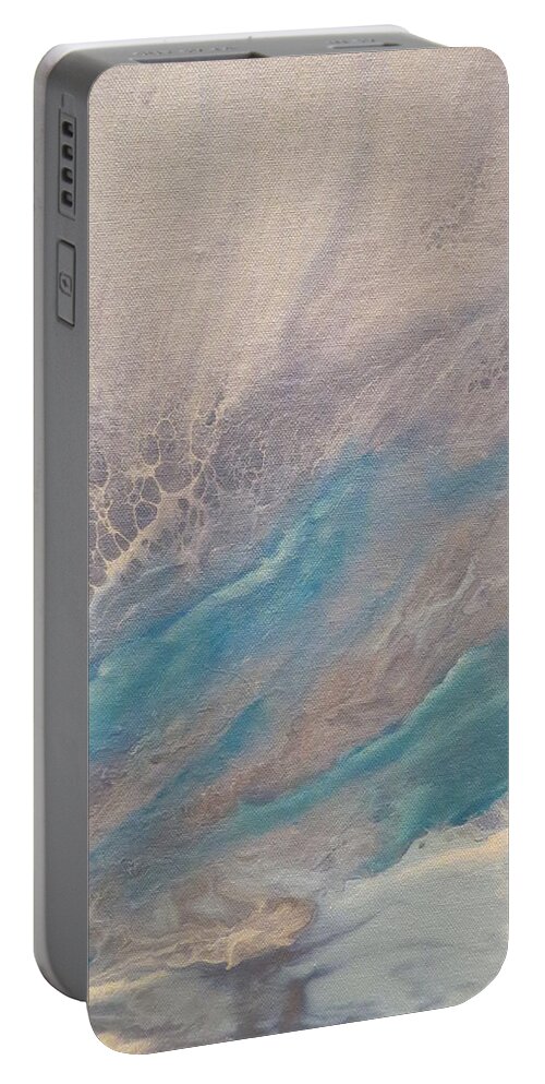 Abstract Portable Battery Charger featuring the painting The Light by Soraya Silvestri