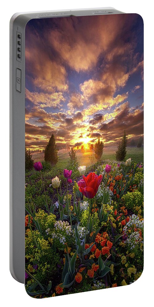 Travel Portable Battery Charger featuring the photograph The Light That Shines Our Way Home by Phil Koch