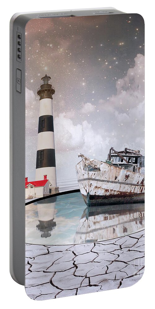 Boat Portable Battery Charger featuring the photograph The Lighthouse by Juli Scalzi