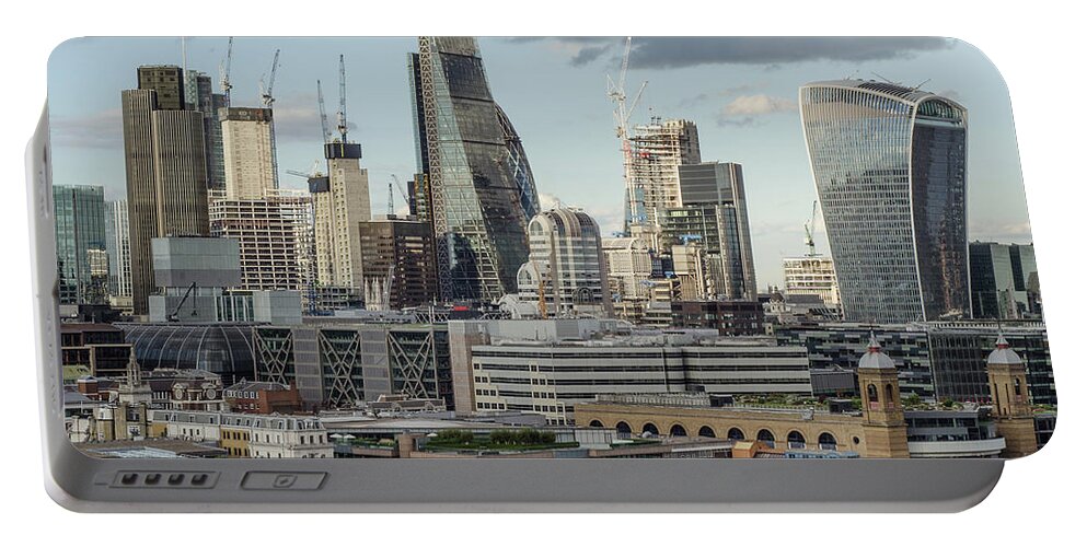 Glass Portable Battery Charger featuring the photograph The London Skyline by Perry Rodriguez