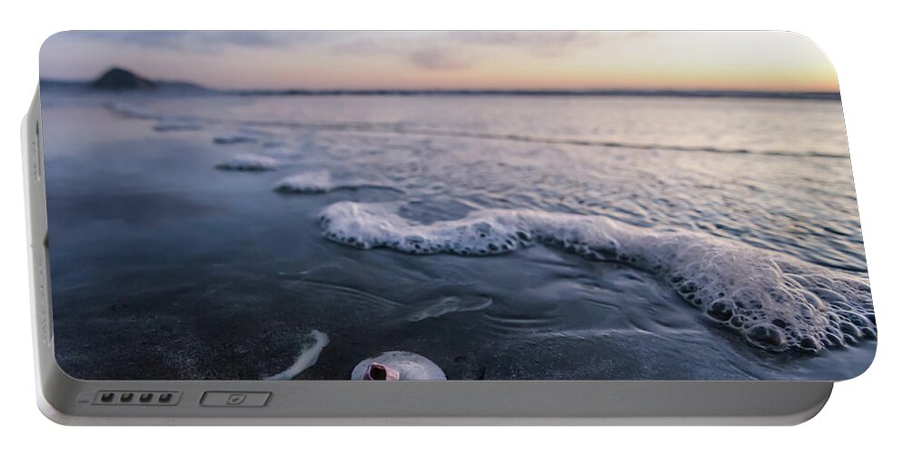 California Portable Battery Charger featuring the photograph The Lone Sand Dollar by Margaret Pitcher