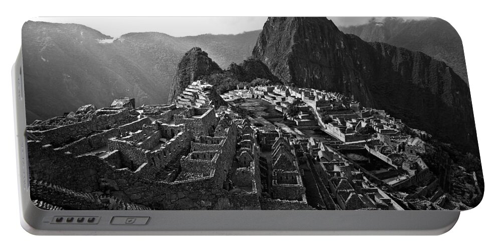 Macchu Picchu Portable Battery Charger featuring the photograph The Lost City of the Incas by John Bartosik