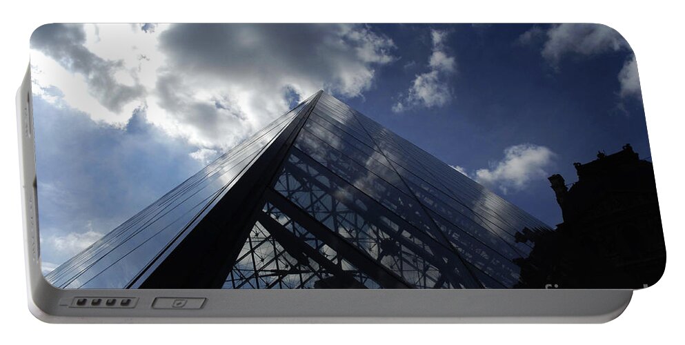 Louvre Portable Battery Charger featuring the photograph The Louvre Pyramid Paris by Micah May