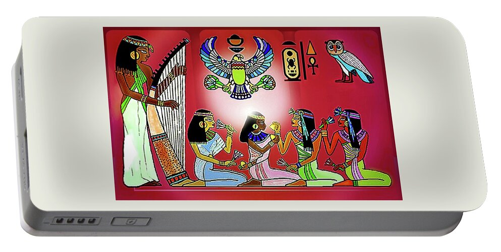 Egypt Portable Battery Charger featuring the painting The Lure Of Egypt by Hartmut Jager