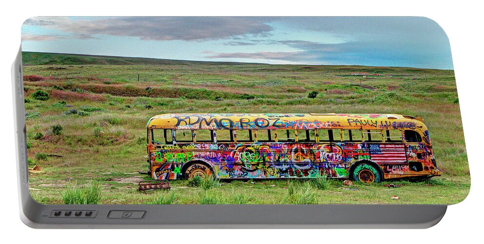 Outdoors Portable Battery Charger featuring the photograph The Magic Bus by Doug Davidson