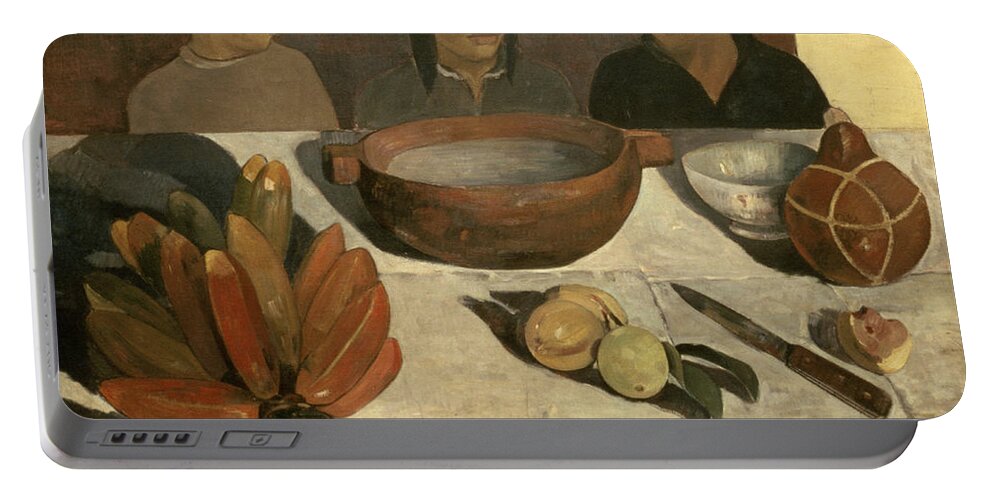 Banana Portable Battery Charger featuring the painting The Meal by Paul Gauguin