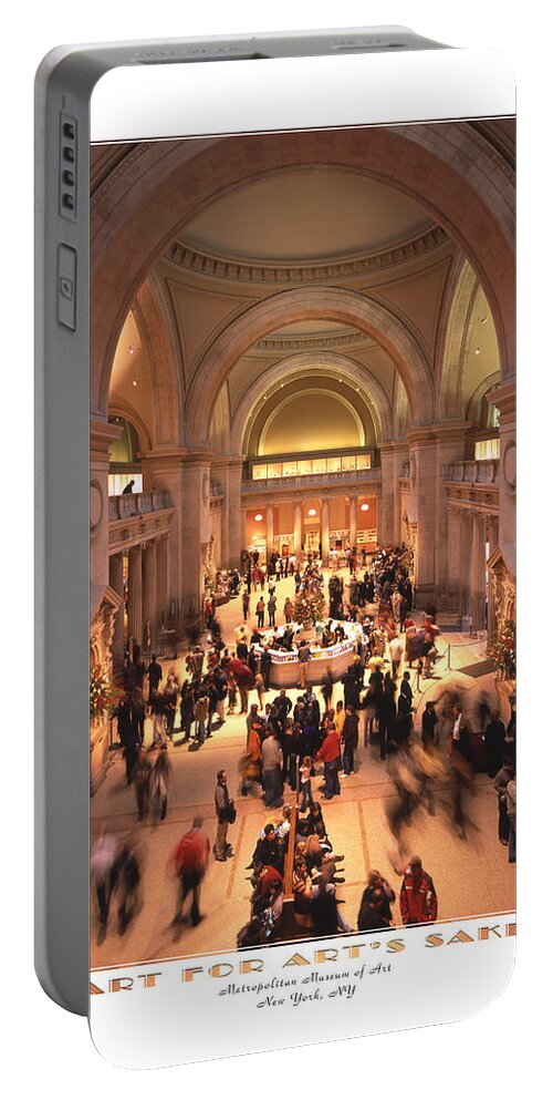 Metropolitan Portable Battery Charger featuring the photograph The Metropolitan Museum of Art by Mike McGlothlen
