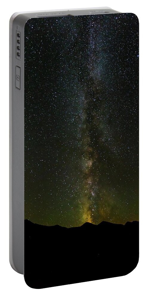 Colorado Portable Battery Charger featuring the photograph The Milky Way at Sprague Lake 2 by Tim Stanley