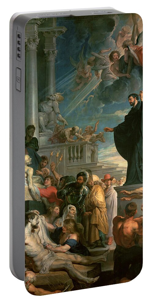 Peter Paul Rubens Portable Battery Charger featuring the painting The Miracles of St. Francis Xavier, from 1617-1618 by Peter Paul Rubens