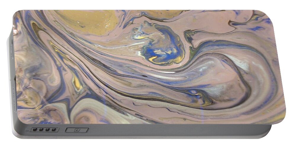 Abstract Portable Battery Charger featuring the painting The Mist by C Maria Wall