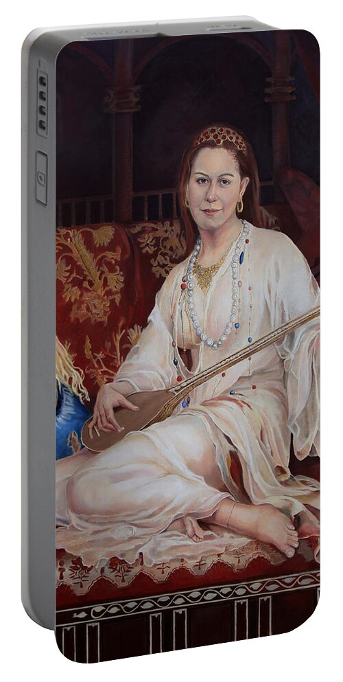 Portrait Portable Battery Charger featuring the painting The Musician by Portraits By NC