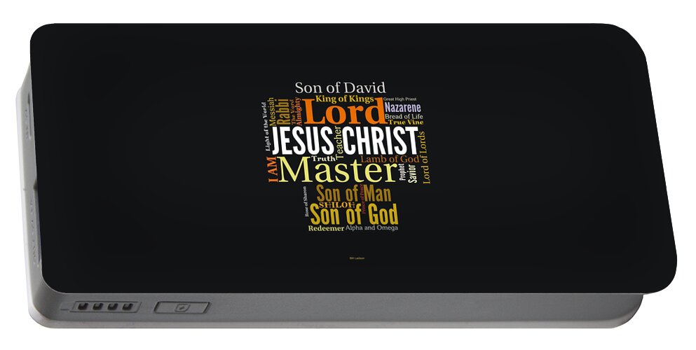 Christian Portable Battery Charger featuring the digital art The Names of The King by William Ladson
