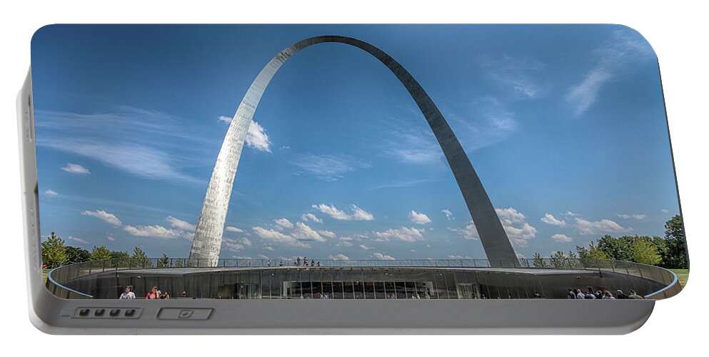 St Louis Arch Portable Battery Charger featuring the photograph The New St. Louis Arch Entry by Susan Rissi Tregoning