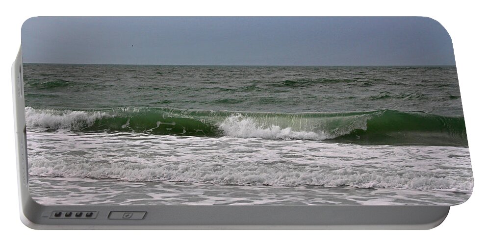 Wave Portable Battery Charger featuring the photograph The Ocean in Motion by Michiale Schneider