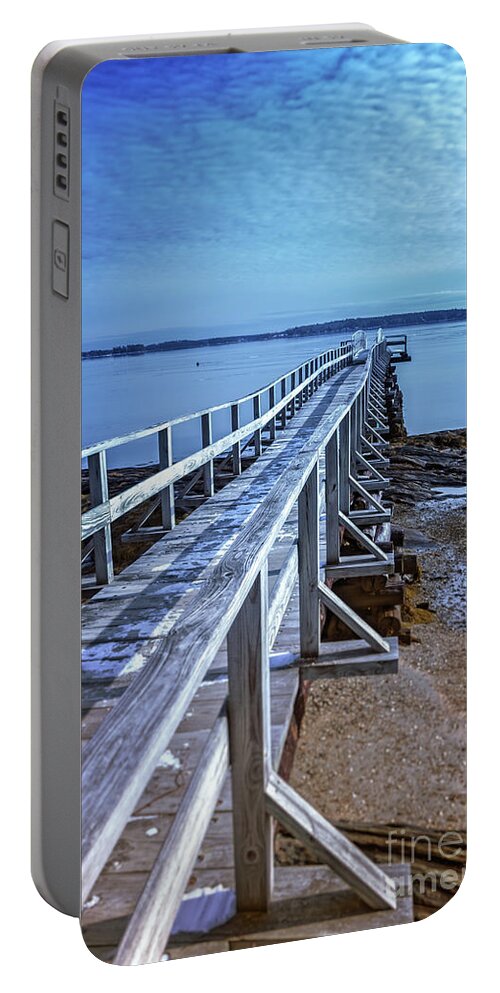 Winslow Park Boat Dock Portable Battery Charger featuring the photograph The Ocean is Calling by Elizabeth Dow