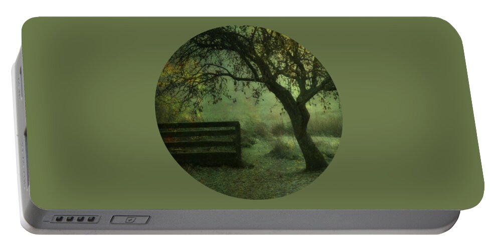 Rural Landscape Portable Battery Charger featuring the photograph The Old Apple Tree by Mary Wolf