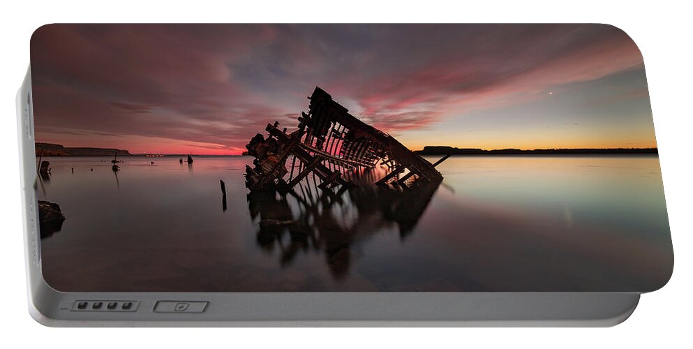 Boat Portable Battery Charger featuring the photograph The Old Boat Skeleton AM by Jakub Sisak