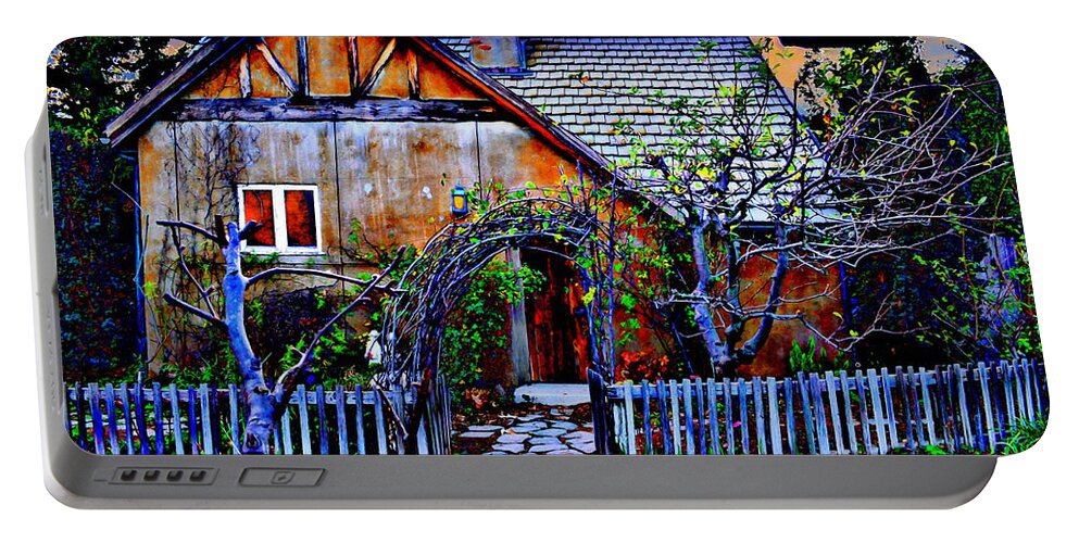 Cottage Portable Battery Charger featuring the mixed media The Old Cottage by Glenn McCarthy Art and Photography