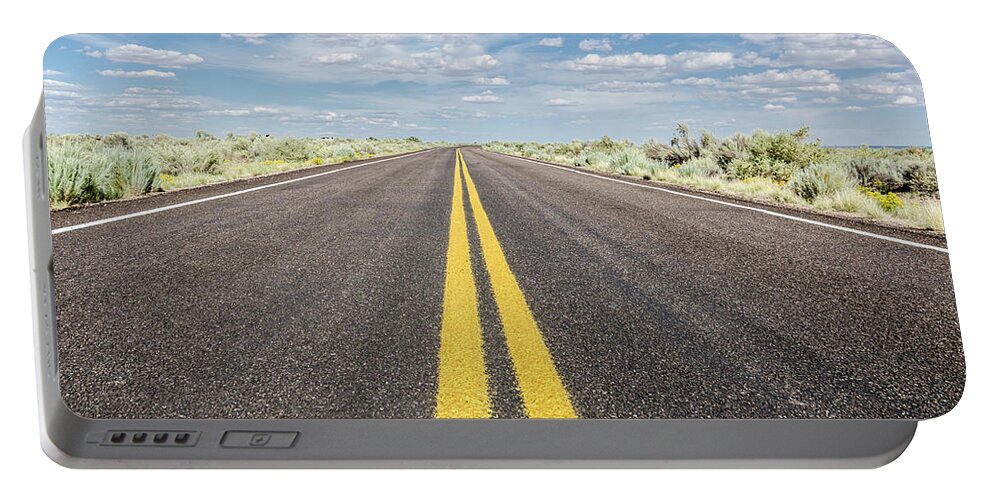 Landscape Portable Battery Charger featuring the photograph The Open Road by Margaret Pitcher