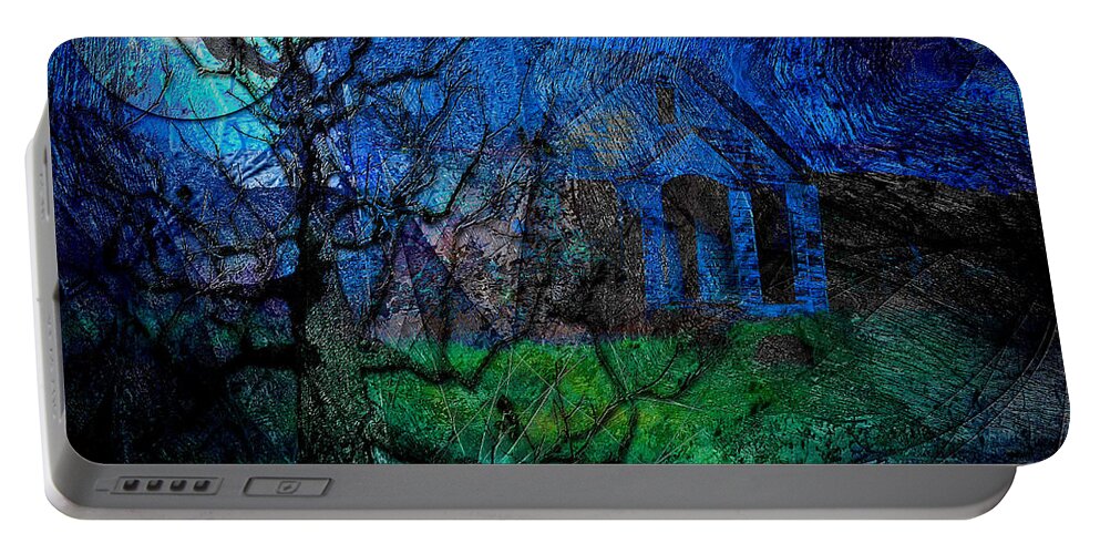 Midnight Portable Battery Charger featuring the digital art The Other Side of Midnight by Mimulux Patricia No