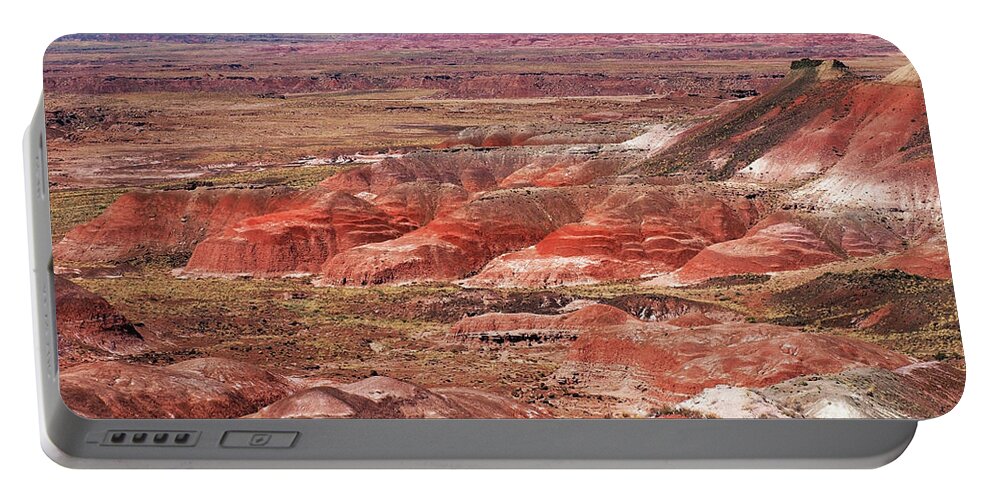 Arizona Portable Battery Charger featuring the photograph The Painted Desert by Mary Capriole