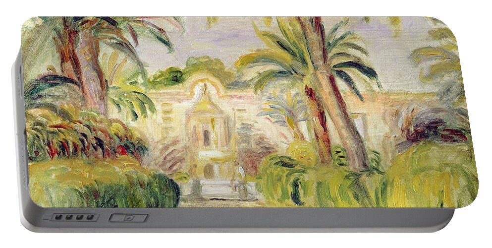 The Palm Trees Portable Battery Charger featuring the painting The Palm Trees by Pierre Auguste Renoir
