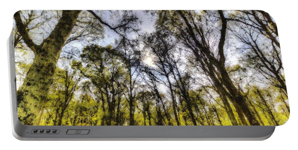 Pastel Portable Battery Charger featuring the photograph The Pastel Trees by David Pyatt
