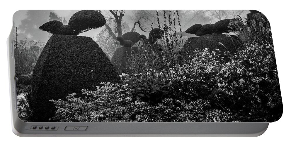 Plants Portable Battery Charger featuring the photograph The Peacock Garden, Great Dixter by Perry Rodriguez