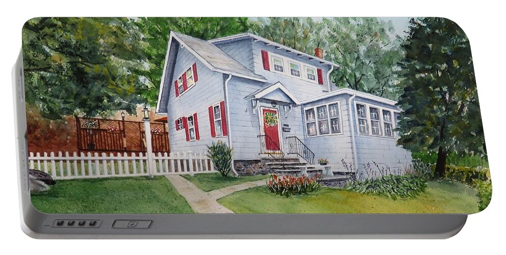 House Portable Battery Charger featuring the painting Southbridge Home by Joseph Burger