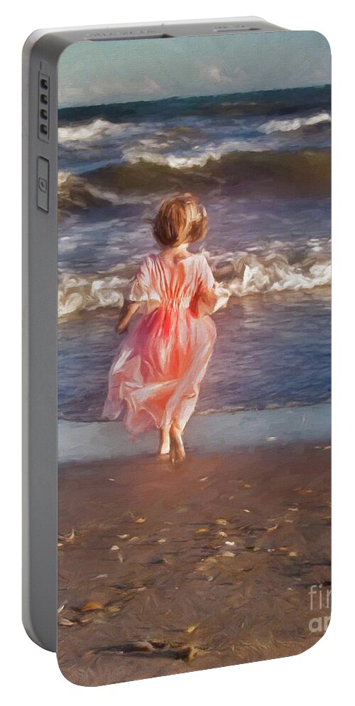 Digital Art Portable Battery Charger featuring the photograph The Princess and the Sea by Laurinda Bowling