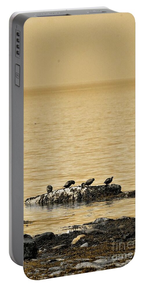 Aimelle Portable Battery Charger featuring the photograph The Quatuor - Gold by Aimelle Ml