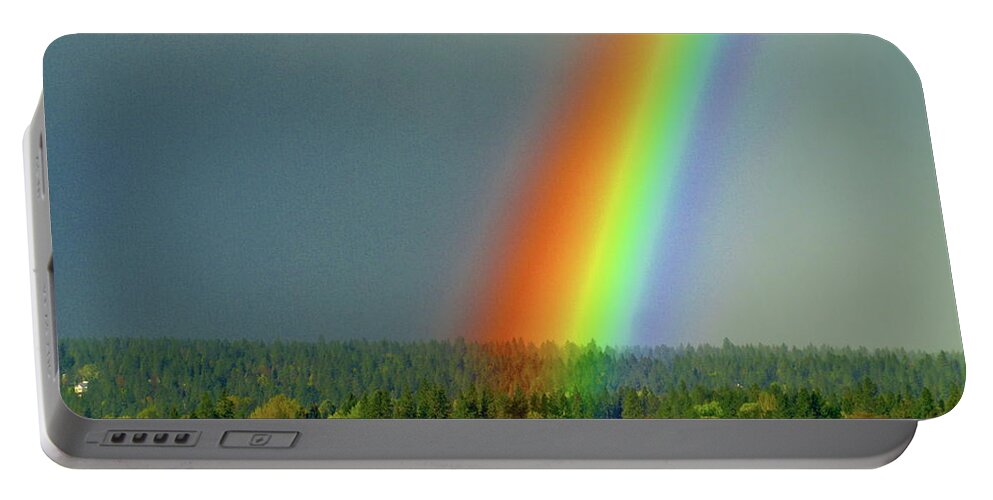 Nature Portable Battery Charger featuring the photograph The Rainbow Apartments by Ben Upham III