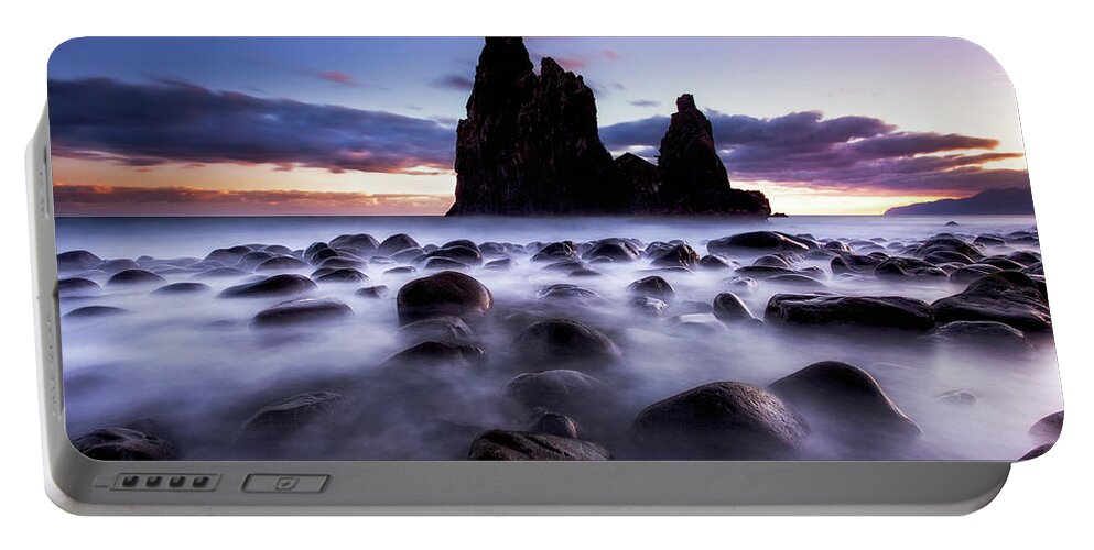 Beach Portable Battery Charger featuring the photograph The raise of a Star by Jorge Maia