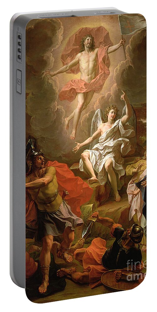 The Resurrection Of Christ Portable Battery Charger featuring the painting The Resurrection of Christ by Noel Coypel