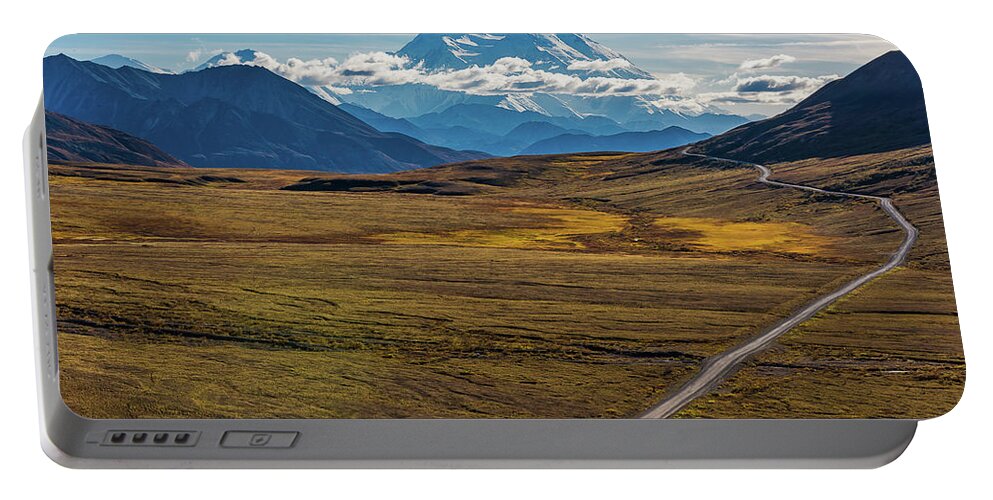 Alaska Portable Battery Charger featuring the photograph The road to Denali by Brenda Jacobs