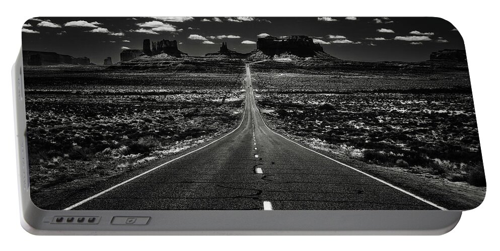 America Portable Battery Charger featuring the photograph The road to the West by Eduard Moldoveanu