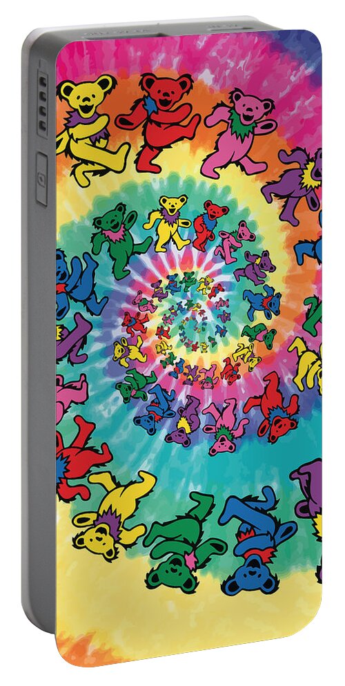 Grateful Dead Portable Battery Charger featuring the digital art The Roller Bears by Gb