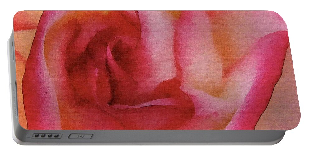 Rose Portable Battery Charger featuring the photograph The Rose by Andrea Kollo