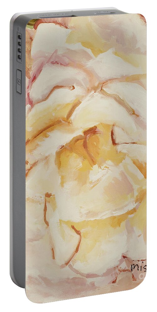 Art Portable Battery Charger featuring the painting The Rose by Katie OBrien - Printscapes